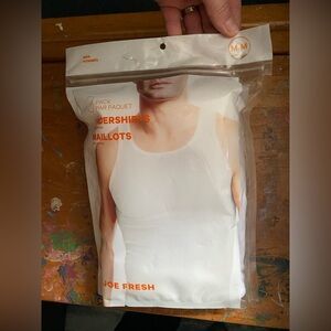 Joe Fresh Men's White Tank Undershirts 3-Pack